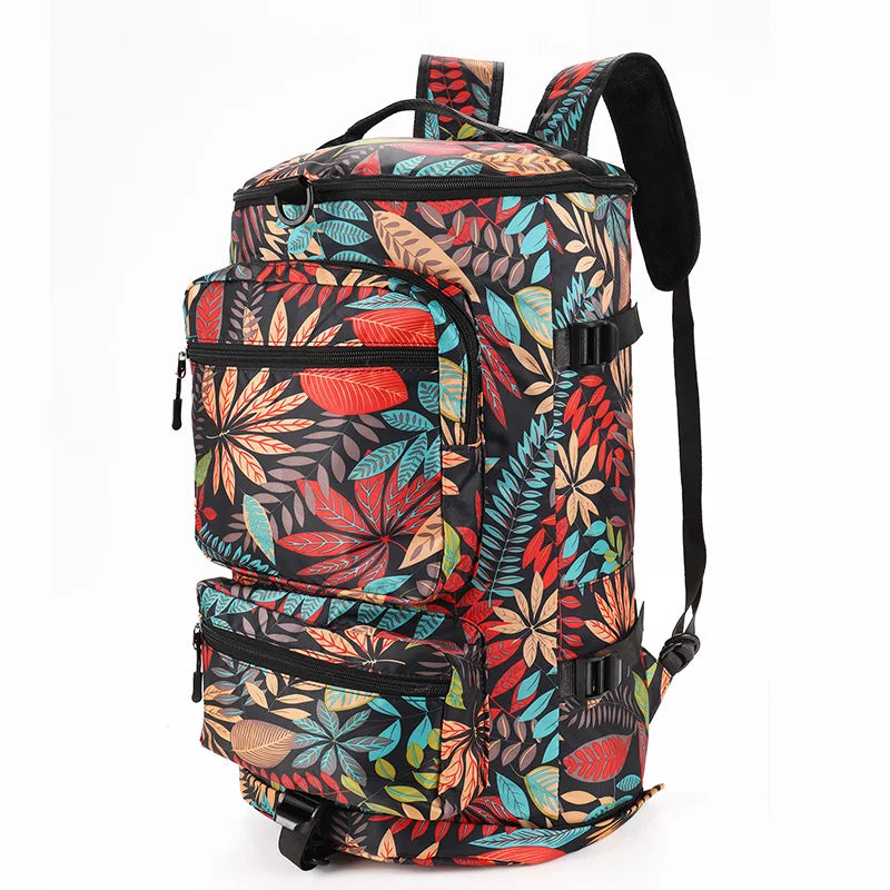 Women’s gym backpack with shoe compartment and multi-pocket storage design - product image