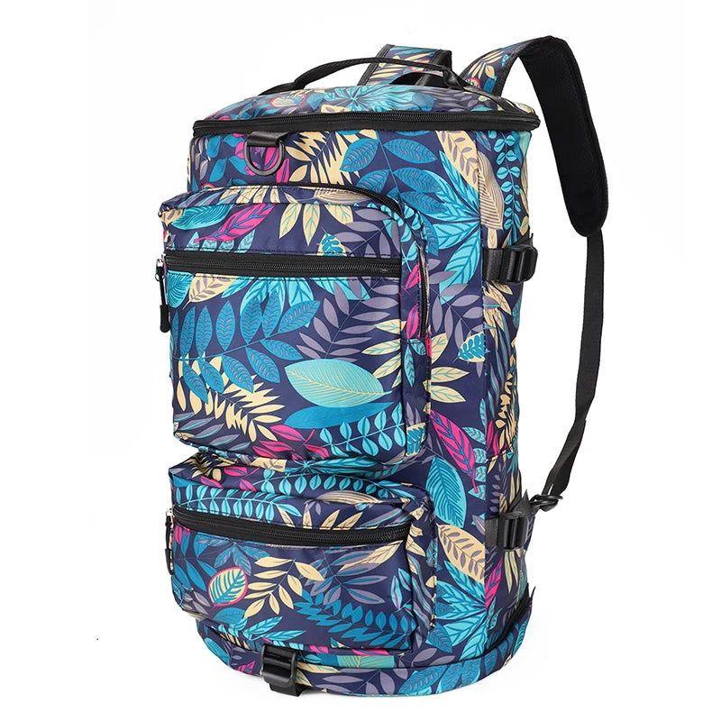 Women’s gym backpack with shoe compartment and multi-pocket storage design - product image