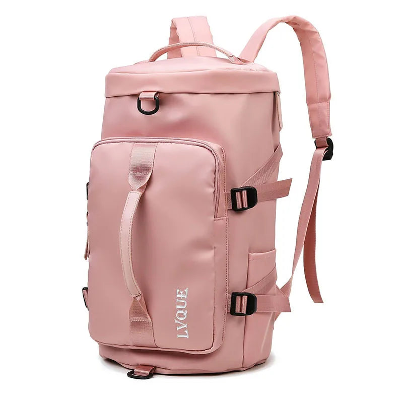 Women’s gym backpack with shoe compartment and multi-pocket storage design - product image