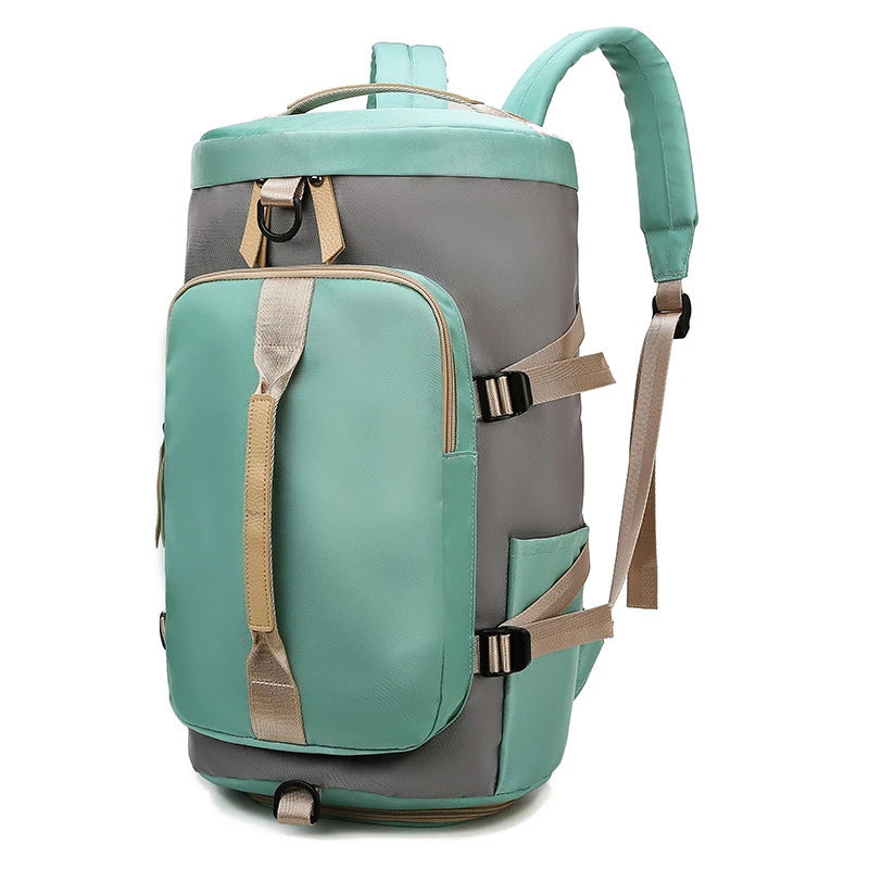 Women’s gym backpack with shoe compartment and multi-pocket storage design - product image