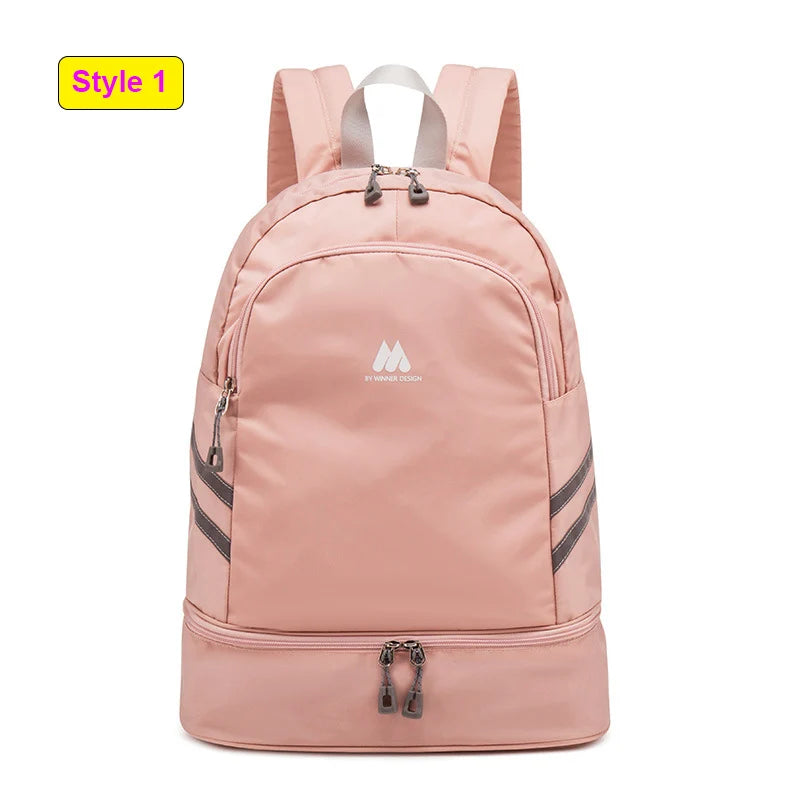 Women’s gym backpack with shoes pocket and dry wet separation for fitness - product image