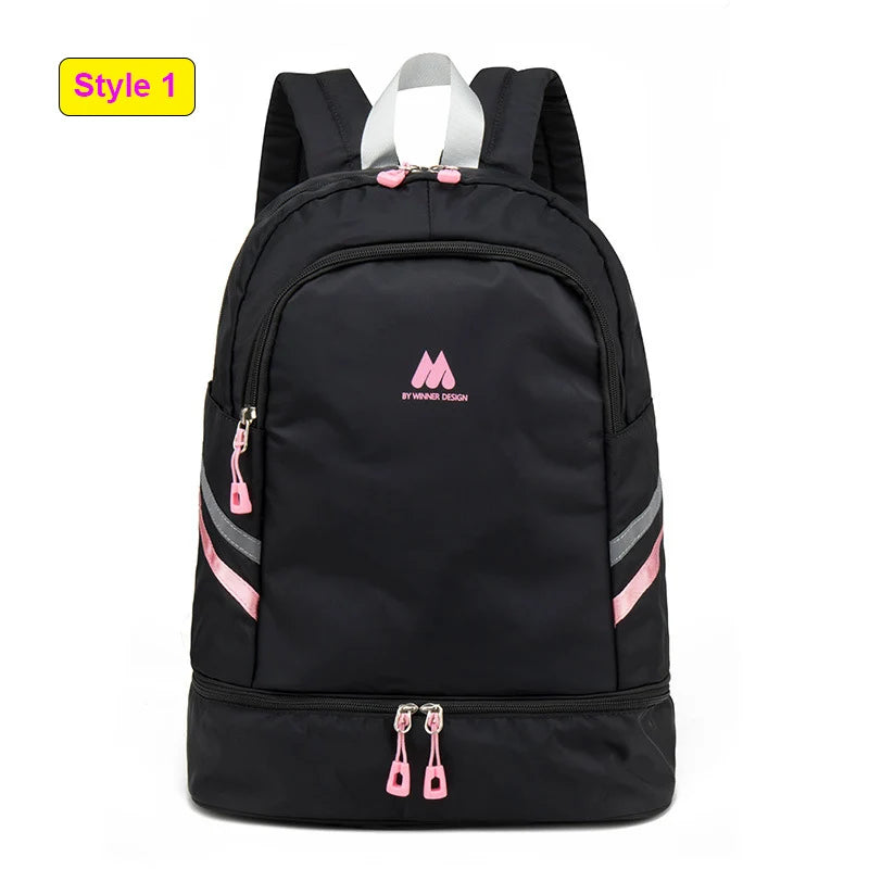 Women’s gym backpack with shoes pocket and dry wet separation for fitness - product image