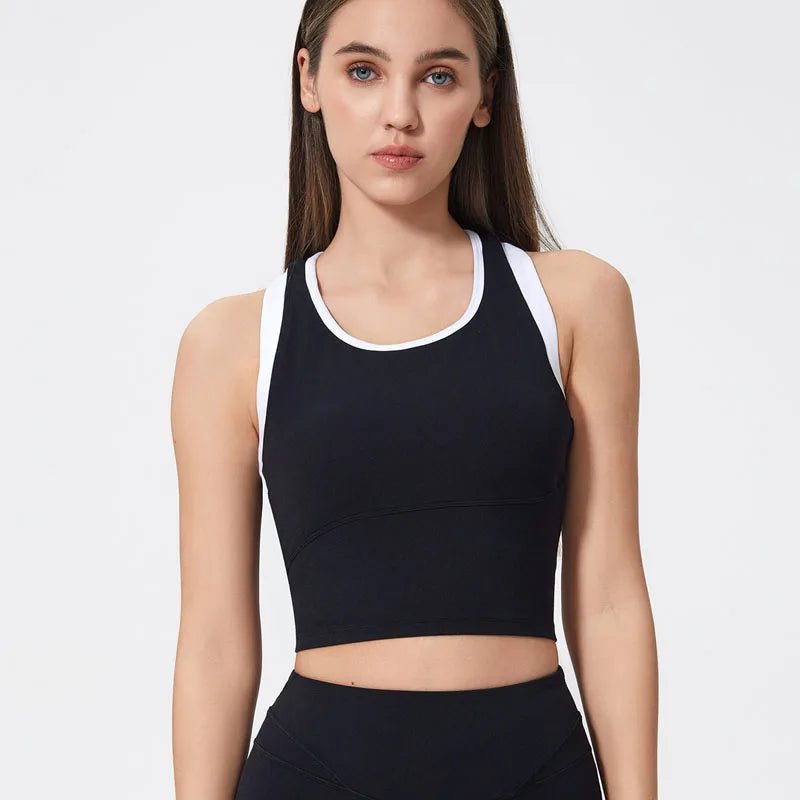 Women's sexy sleeveless u neck crop halter top - product image