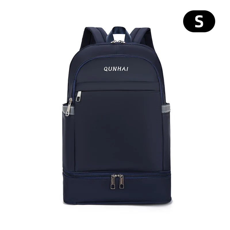 Yoga gym backpack with dry wet shoes pocket and multi-compartment storage - product image