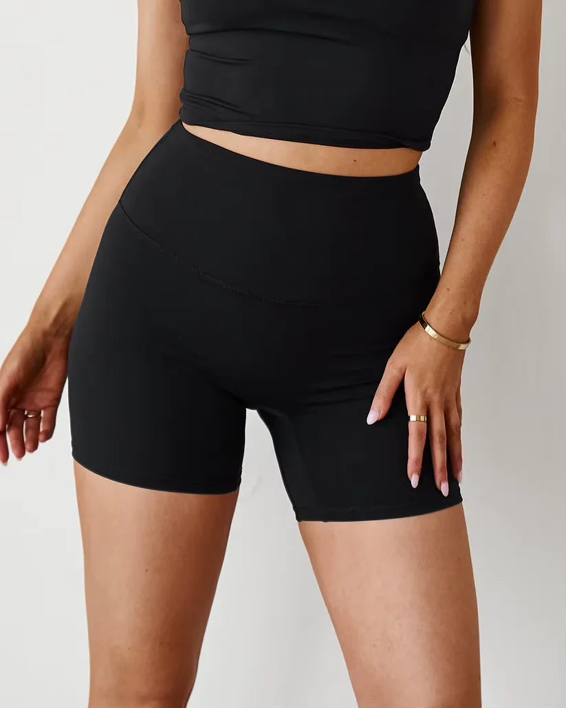 Yoga sports bra and long sleeve sweatpants sports shorts set 5 pieces - product image
