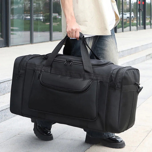 100l nylon tactical outdoor sports duffle bag with shoe compartment - product image