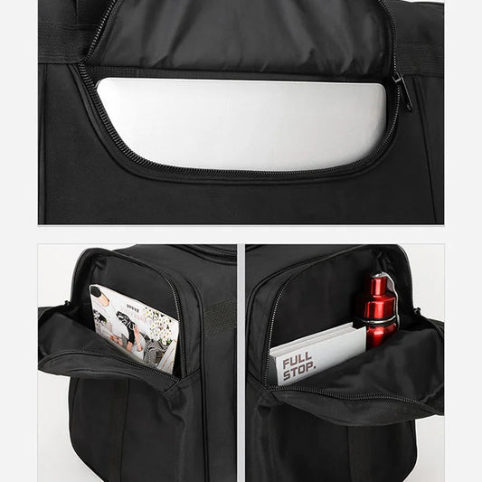 100l nylon tactical outdoor sports duffle bag with shoe compartment - product image