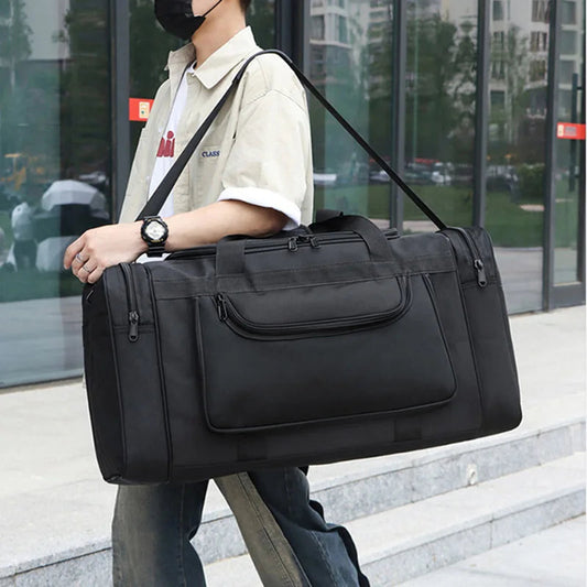 100l nylon tactical outdoor sports duffle bag with shoe compartment - product image