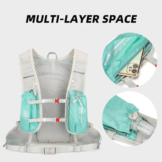 16l outdoor sports hydrating backpack with reflective stripes multi-pocket nylon - product image