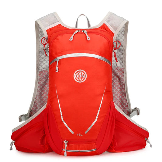 16l outdoor sports hydrating backpack with reflective stripes multi-pocket nylon - product image
