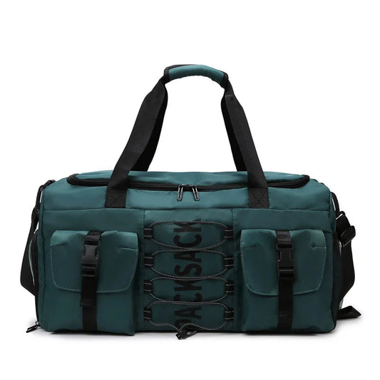 20-35l nylon large capacity travel duffel bag with multiple pockets - product image