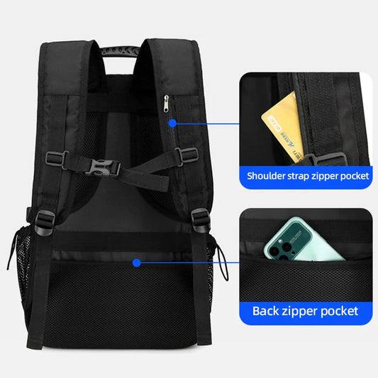 20-35l oxford expandable gym bag with usb port and shoe compartment - product image