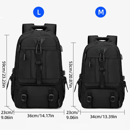 20-35l oxford expandable gym bag with usb port and shoe compartment - product image