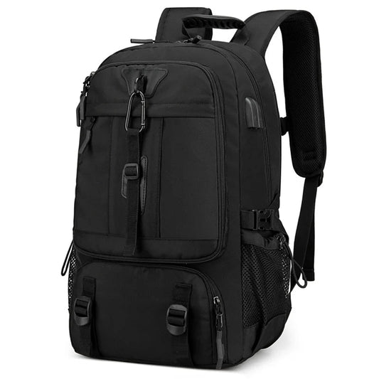 20-35l oxford expandable gym bag with usb port and shoe compartment - product image