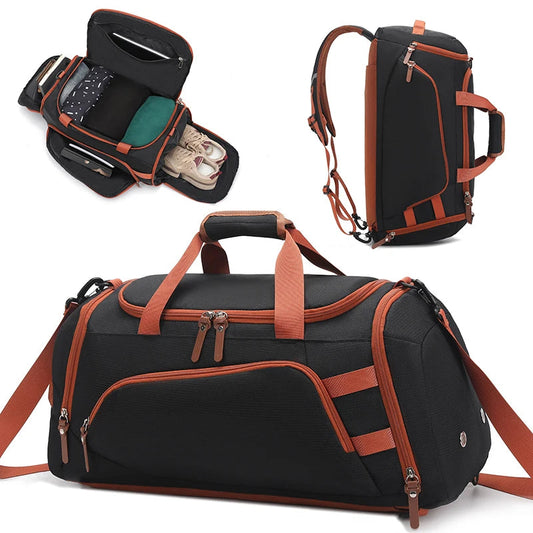 20-35l terylene gym fitness backpack with shoe and laptop compartments - product image