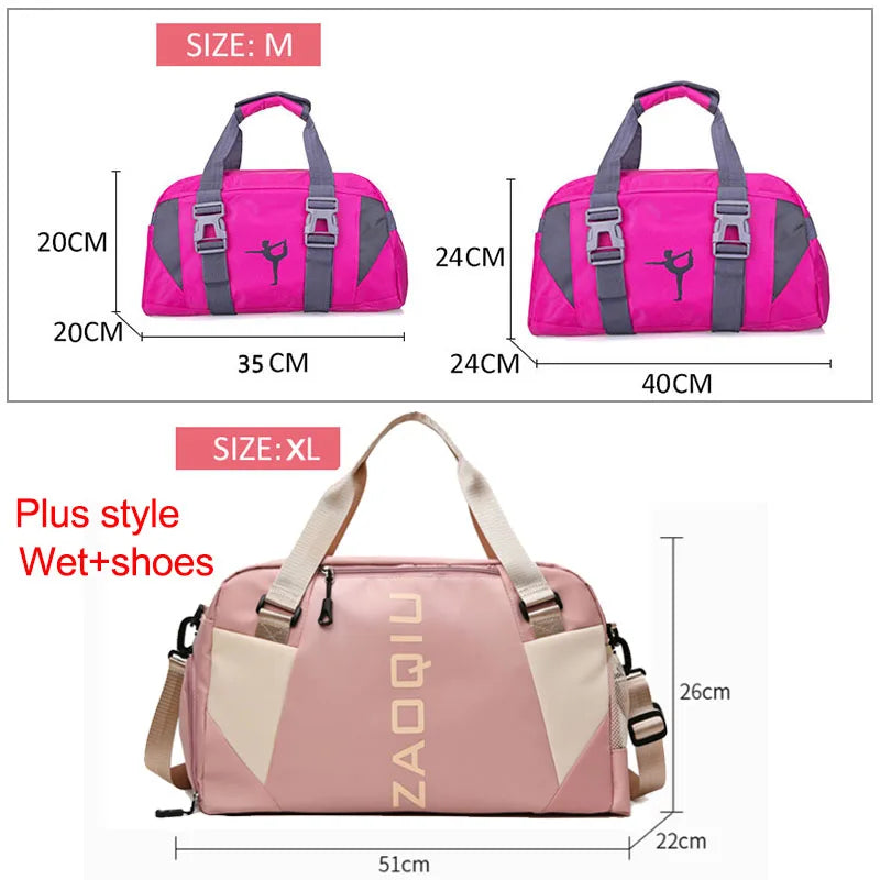 20-35l waterproof nylon yoga mat bag with shoes pocket and dry wet separation - product image