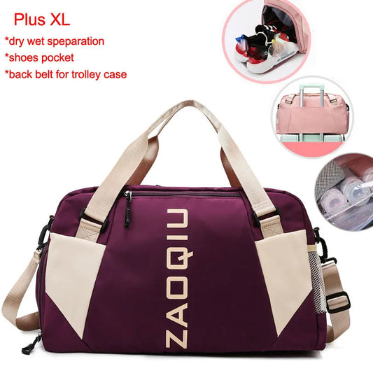 20-35l waterproof nylon yoga mat bag with shoes pocket and dry wet separation - product image