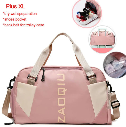 20-35l waterproof nylon yoga mat bag with shoes pocket and dry wet separation - product image