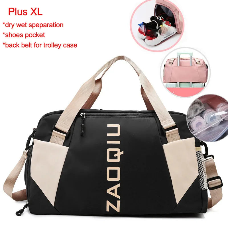 20-35l waterproof nylon yoga mat bag with shoes pocket and dry wet separation - product image