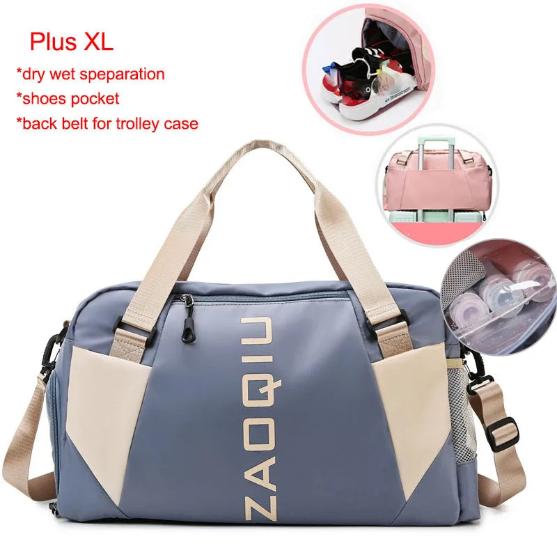 20-35l waterproof nylon yoga mat bag with shoes pocket and dry wet separation - product image