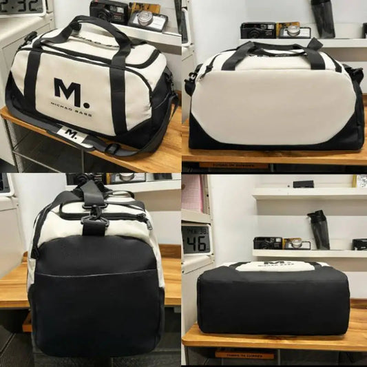 36-55l oxford sports duffel bag with shoe compartment dry wet separation - product image