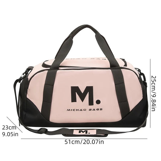 36-55l oxford sports duffel bag with shoe compartment dry wet separation - product image