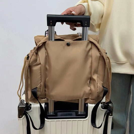 36-55l oxford transforming gym tote backpack with 15 pockets and trolley strap - product image