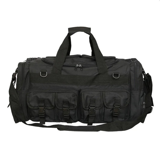 60l nylon tactical camping travel bag with shoulder straps camo colors - product image