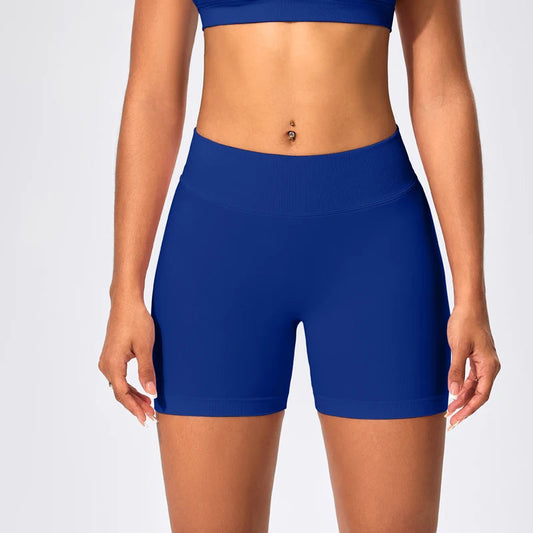 Anti-tear knit nylon high waist scrunch booty yoga shorts - product image