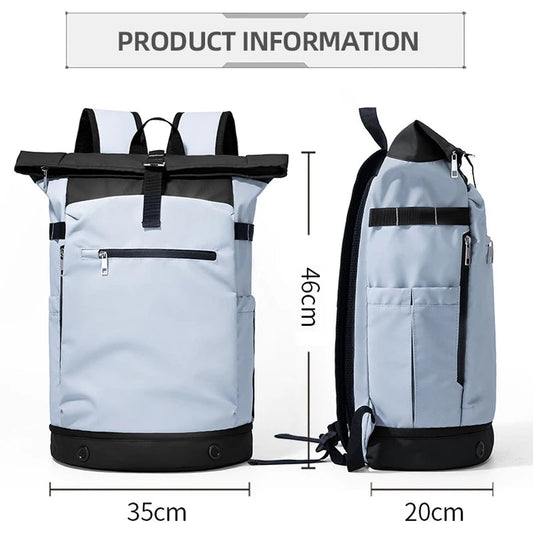 Badminton tennis rackets backpack with dry wet shoe pocket and laptop compartment - product image
