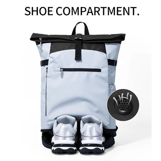 Badminton tennis rackets backpack with dry wet shoe pocket and laptop compartment - product image