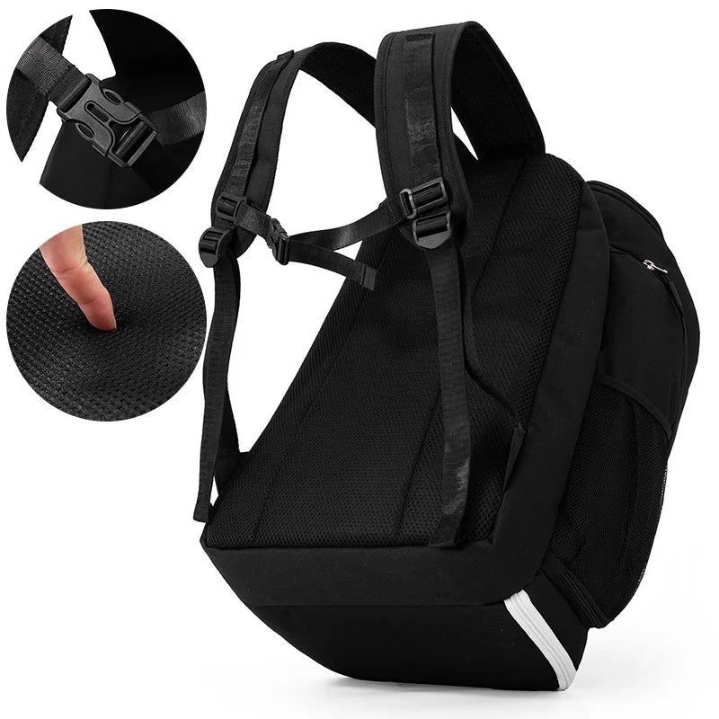 Badminton tennis rackets backpack with dry wet shoe pocket reinforced nylon - product image