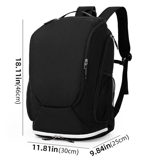 Badminton tennis rackets backpack with dry wet shoe pocket reinforced nylon - product image