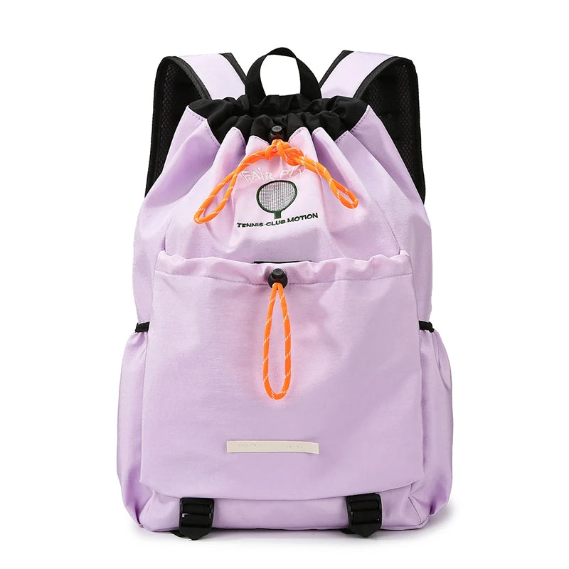 Badminton tennis rackets backpack with yoga mat strap and multi-pocket nylon - product image