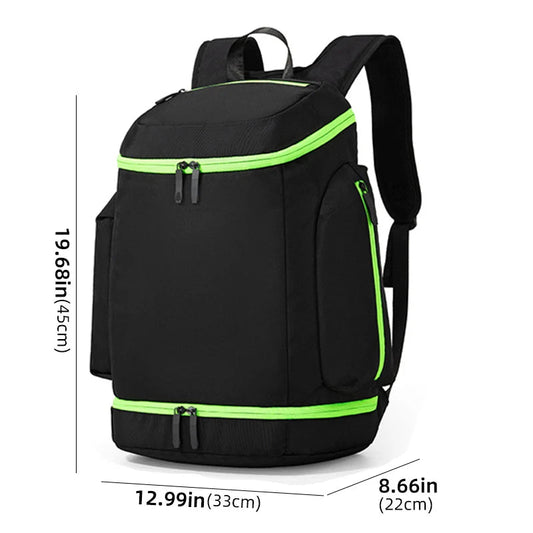 Basketball sports backpack with shoes compartment multi-layer nylon bag - product image