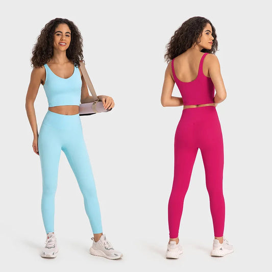 Classic v neck slim fit padded longline sports tank top breathable nylon spandex - product image