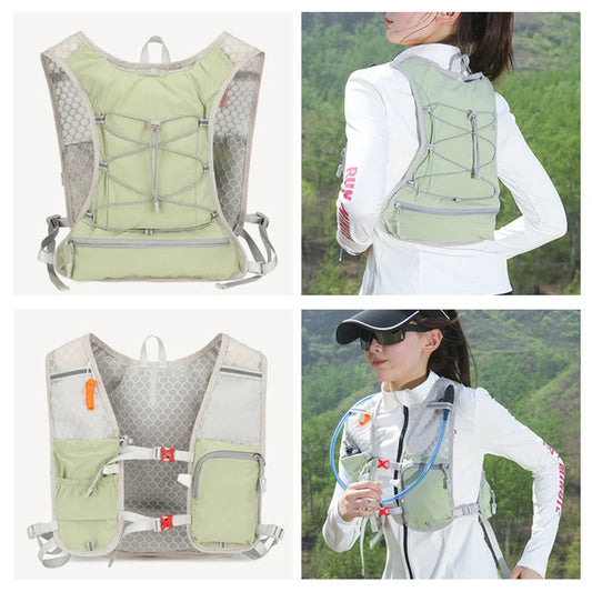 Cycling running vest backpack with hydration system reflective strips nylon - product image