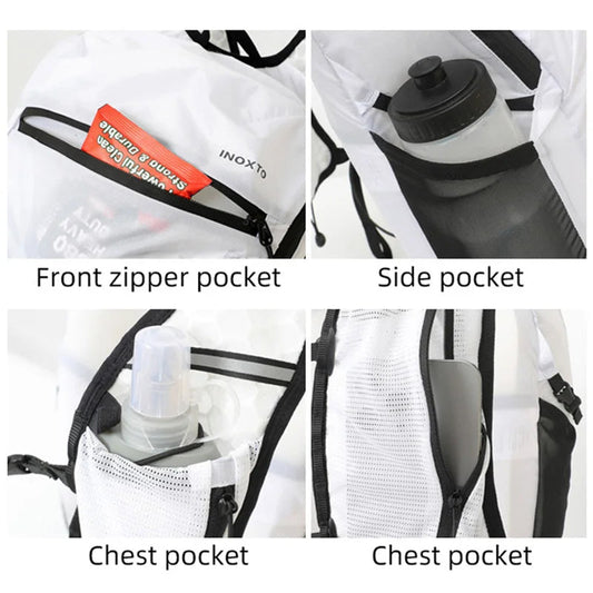 Foldable mountaineering backpack with hydration system and multiple pockets - product image