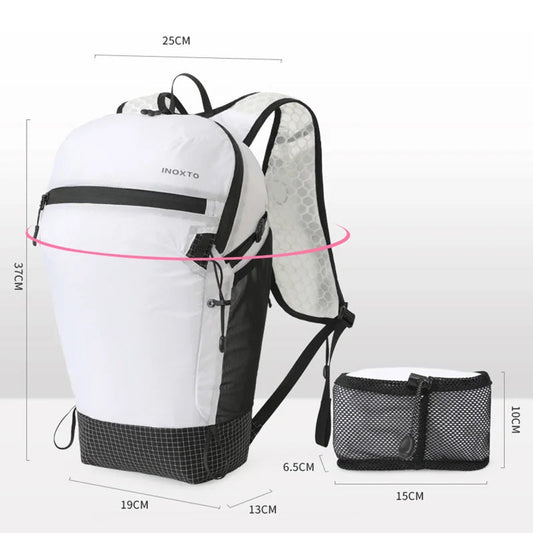 Foldable mountaineering backpack with hydration system and multiple pockets - product image