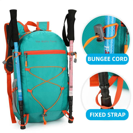Foldable nylon softback backpack with large capacity and multi-layer storage - product image