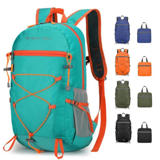 Foldable nylon softback backpack with large capacity and multi-layer storage - product image