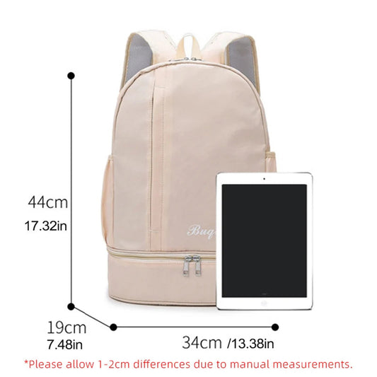 Gym backpack with shoe pocket, dry wet separation, multi-pocket outdoor travel bag - product image