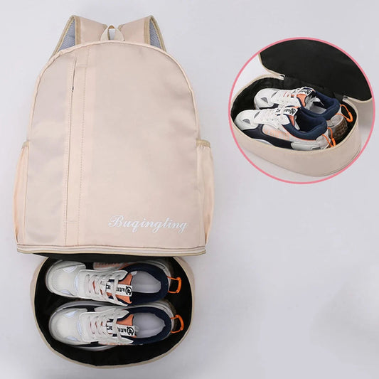 Gym backpack with shoe pocket, dry wet separation, multi-pocket outdoor travel bag - product image