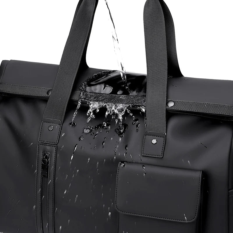 Gym fitness yoga duffel bag with wet dry separation and large laptop compartment - product image