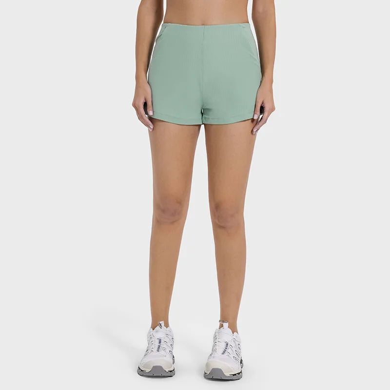 High elastic breathable knit nylon fitness casual shorts - product image