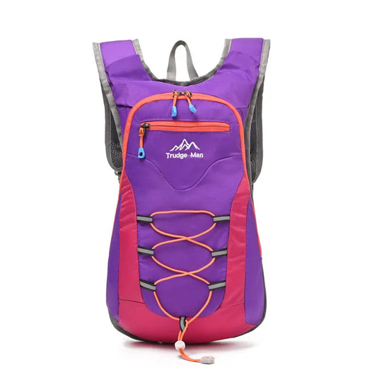 Hiking cycling camping backpack drawstring reflective strips oxford outdoor bag - product image