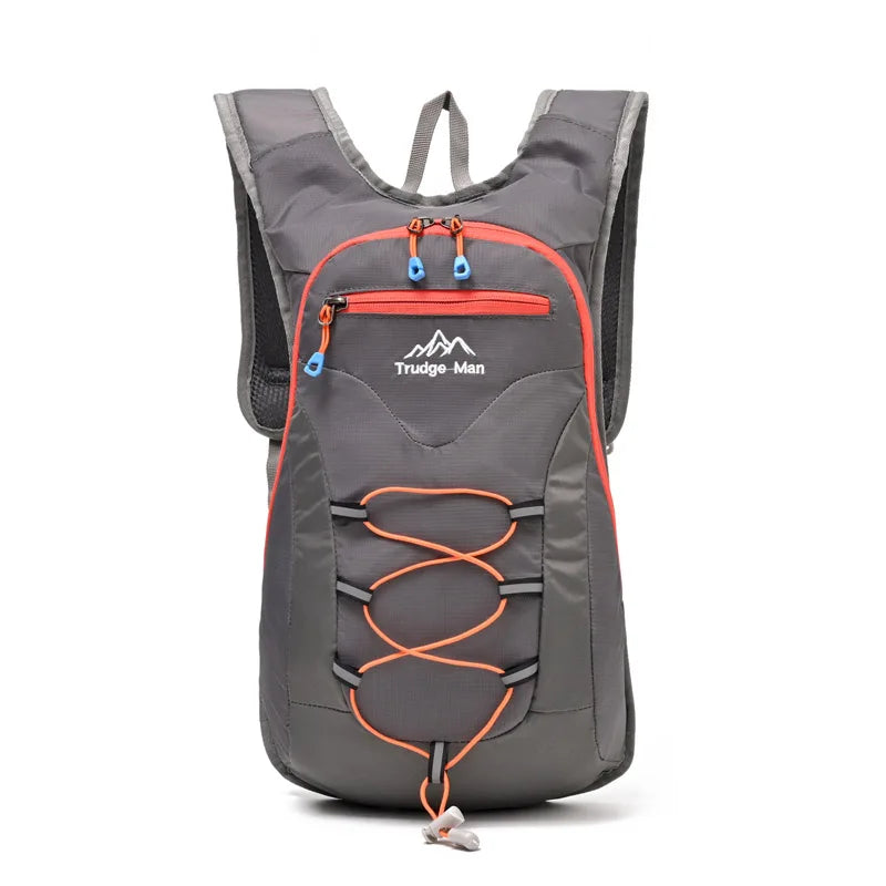 Hiking cycling camping backpack drawstring reflective strips oxford outdoor bag - product image