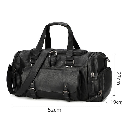 Men's waterproof gym travel shoulder bag with shoe compartment and detachable strap - product image