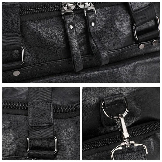 Men's waterproof gym travel shoulder bag with shoe compartment and detachable strap - product image