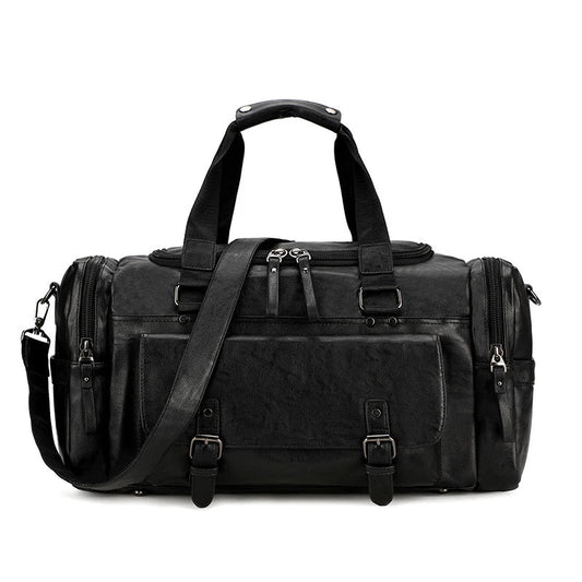Men's waterproof gym travel shoulder bag with shoe compartment and detachable strap - product image
